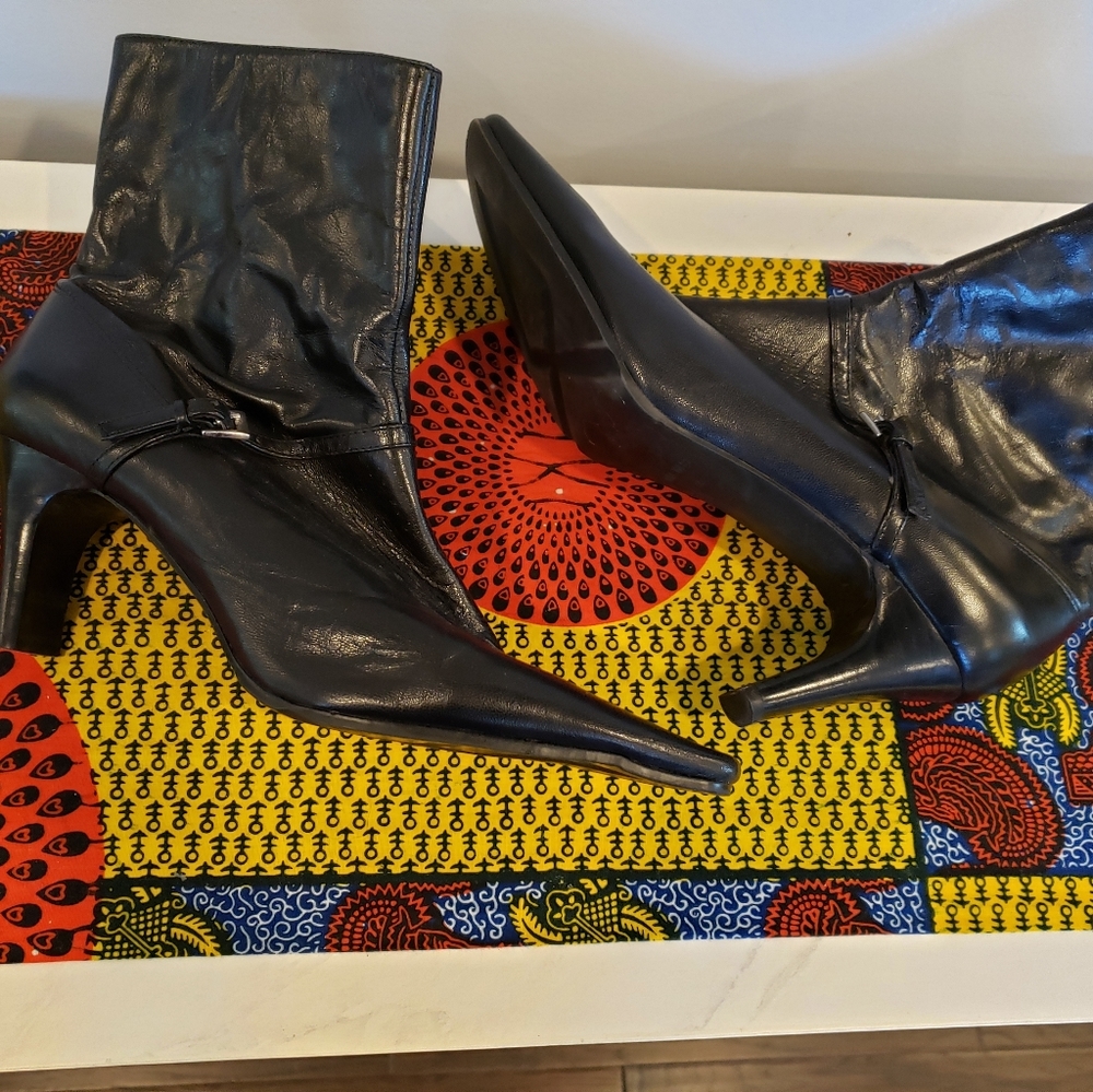 Nine West Black Leather Boots